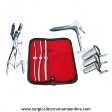 Hegar uterine dilator 3 pieces set,3-4, 5-6, 9-10 mathieu speculum, grave large, collin 3pcs